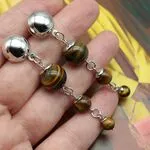 Длинные серьги с тигровым глазом
