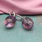 Аметистовые серьги