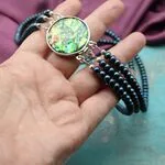 Бусы из жемчуга и гелиотиса