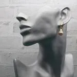 Серьги с необычным жемчугом - розовые касуми