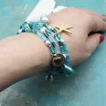 Бирюзовый браслет - украшения в морском стиле