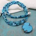 Колье с подвеской из бирюзы