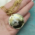 Колье с расписным перламутром
