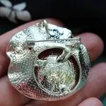 Брошь-подвеска с жемчугом и эмалью