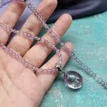 Колье аметистовое с подвеской