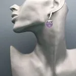 Серьги с лавандовым аметистом