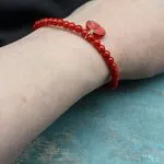 Авторский браслеты с кораллом и гранатом
