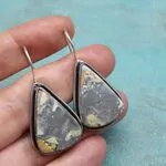 Серебряные серьги с яшмой
