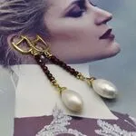 Серьги с гранатами и жемчугом