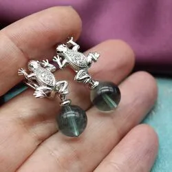 Серьги с флюоритом
