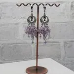 Серебряные серьги с аметистами
