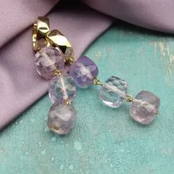 Серьги из натурального аметиста