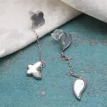 Серьги с клевером, бабочками , сердечками