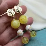 Серьги из желтого цитрина