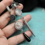 Серьги с мухами, агатами