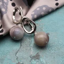 Сериги из агата ботсвана