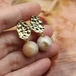 Агатовые серьги