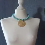 Ожерелье из голубой бирюзы