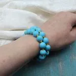 Браслет из голубой бирюзы