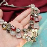 Стильные украшения с камнями - жемчуг, розовый кварц, перламутр