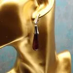 Серьги капли с тигровым глазом