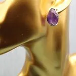Серьги с лиловым аметистом