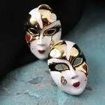 Серьги венецианские маски