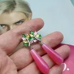 Серьги капли с агатами