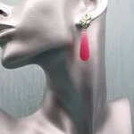 Длинные серьги с агатом