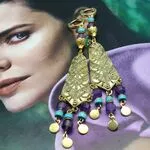 Серьги с натуральными камнями - аметист