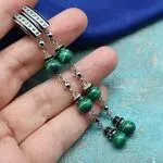 Малахитовые серьги 