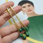 Серьги с малахитами