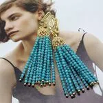 Серьги кисти из бирюзы