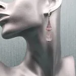 Серьги с натуральными камнями - серьги с кварцем