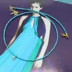 Бирюзовое колье с подвеской сердечко