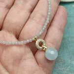 Ожерелье с аквамарином