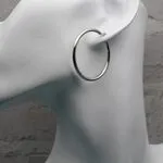 Серебряные серьги конго