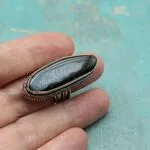 Кольцо с черным агатом