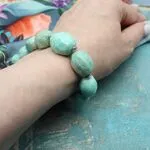 Браслет с натуральными камнями - амазонит