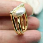 Стильные кольца с жемчугом