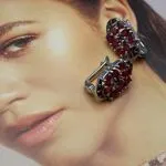 Шикарные серьги с рубинами