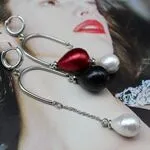 Асимметричные серьги с жемчугом