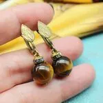 Дизайнерские украшения с натуральными камнями - тигровый глаз