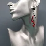 Серьги в стиле гранж - серьги с кораллами