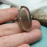 перстень с раухтопазом