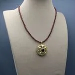 Авторские украшения с гранатом и жемчугом