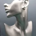 Серьги ручной работы с натуральными камнями - кварц