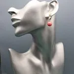 Авторские серьги с кораллом