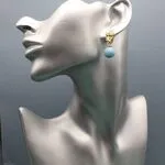 Серьги бабочки с камнями