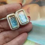 Серьги с танцующими кристаллами